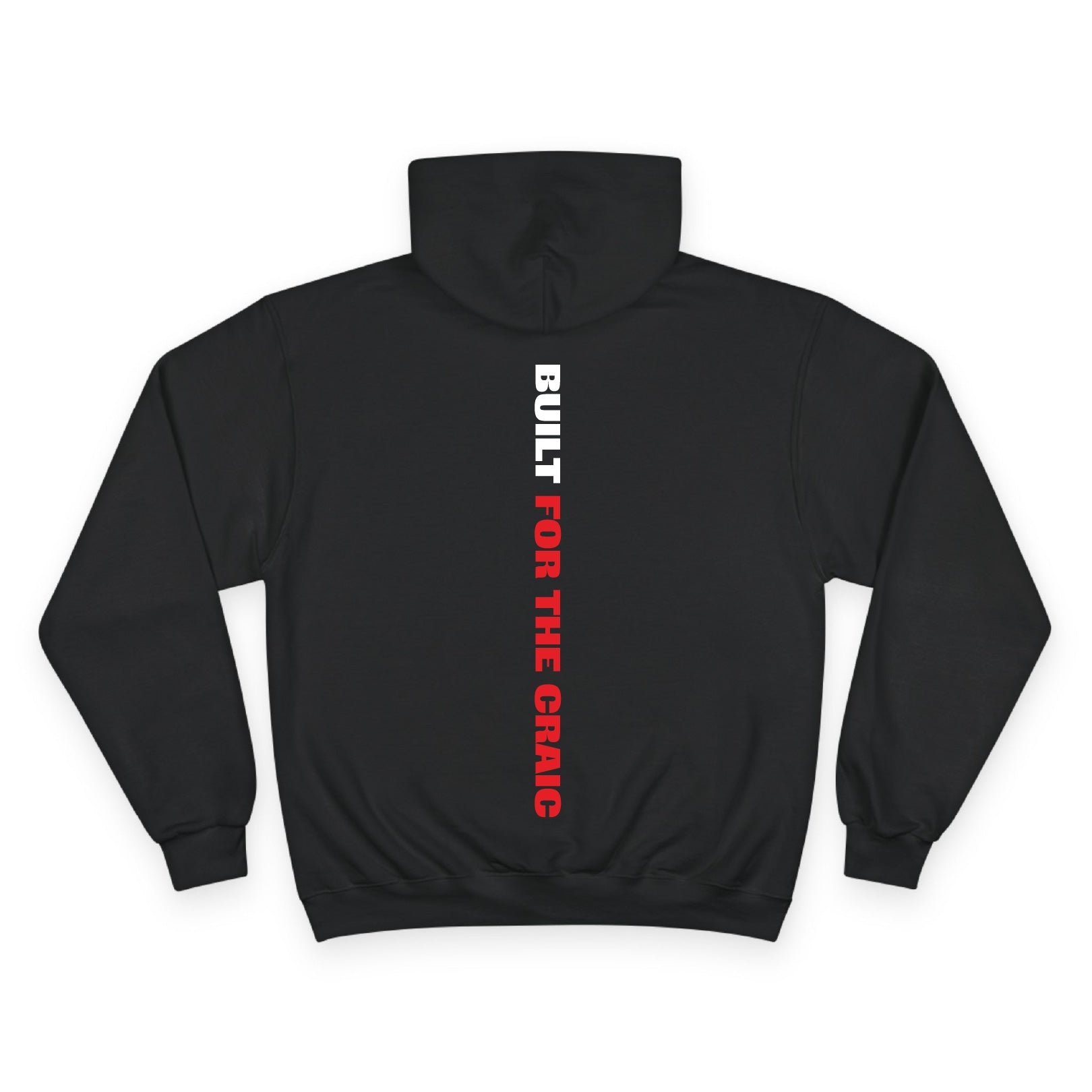 Back view of the For The Craic Built For The Craic Hoodie - Black