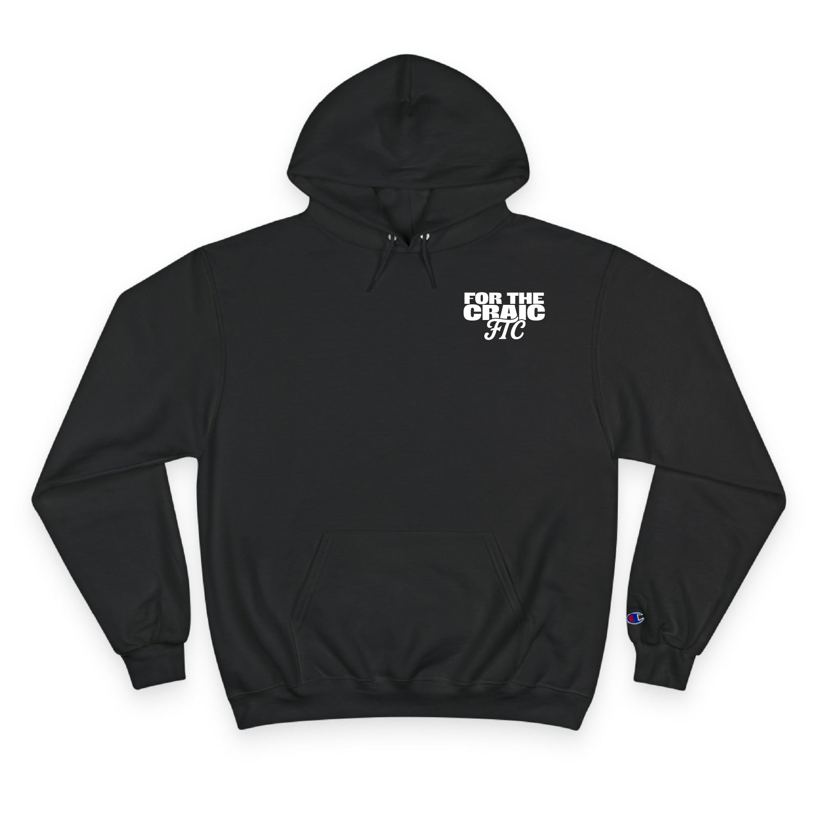 Front view of the For The Craic Some Yoke Hoodie - Black