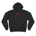 Front view of the For The Craic Some Yoke (Red Logo) Hoodie - Black