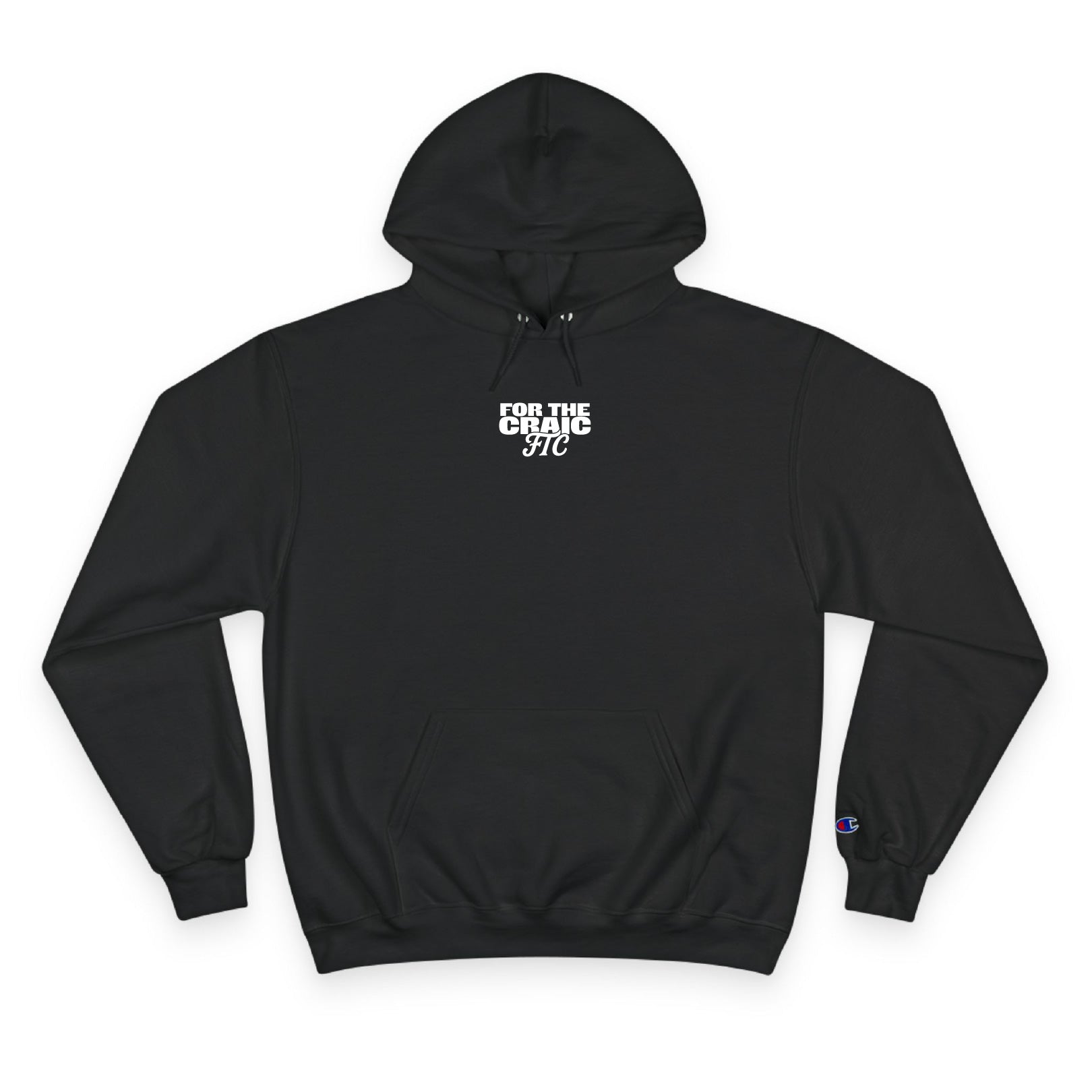 Front view of the For The Craic Built For The Craic Hoodie - Black