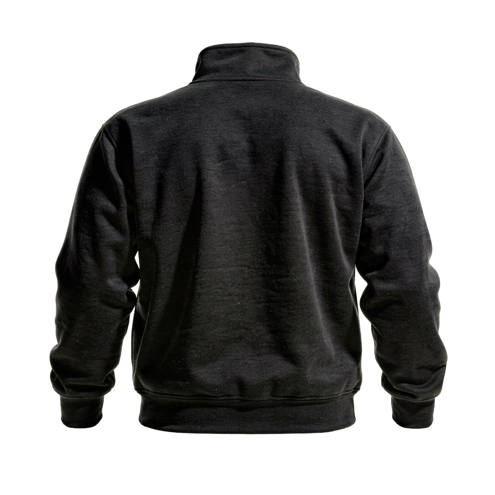 Back view of the For The Craic FTC Stripe (Text) Quarter-Zip - Black