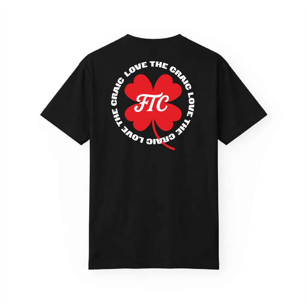 Back view of the For The Craic Love The Craic Tee - Black
