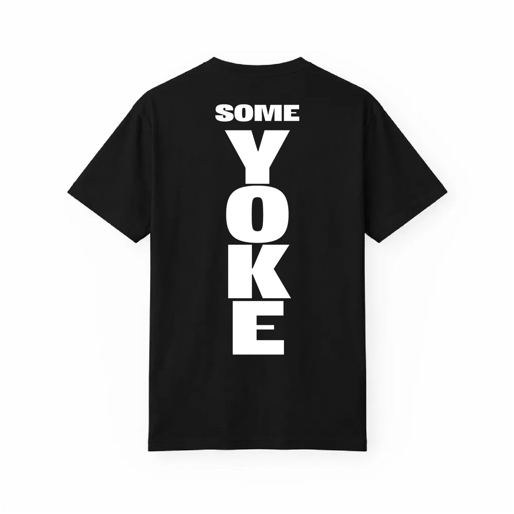 Back view of the For The Craic Some Yoke (Red Logo) Tee - Black