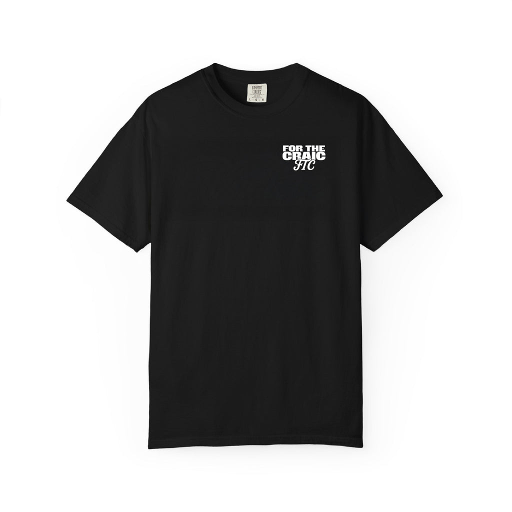 Front view of the For The Craic Some Yoke Tee - Black