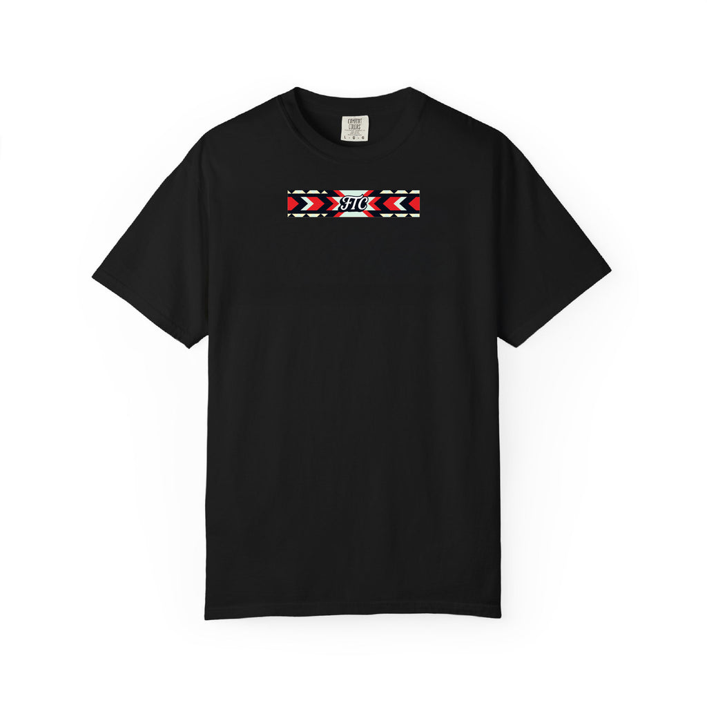 Front view of the For The Craic FTC Stripe Tee - Black