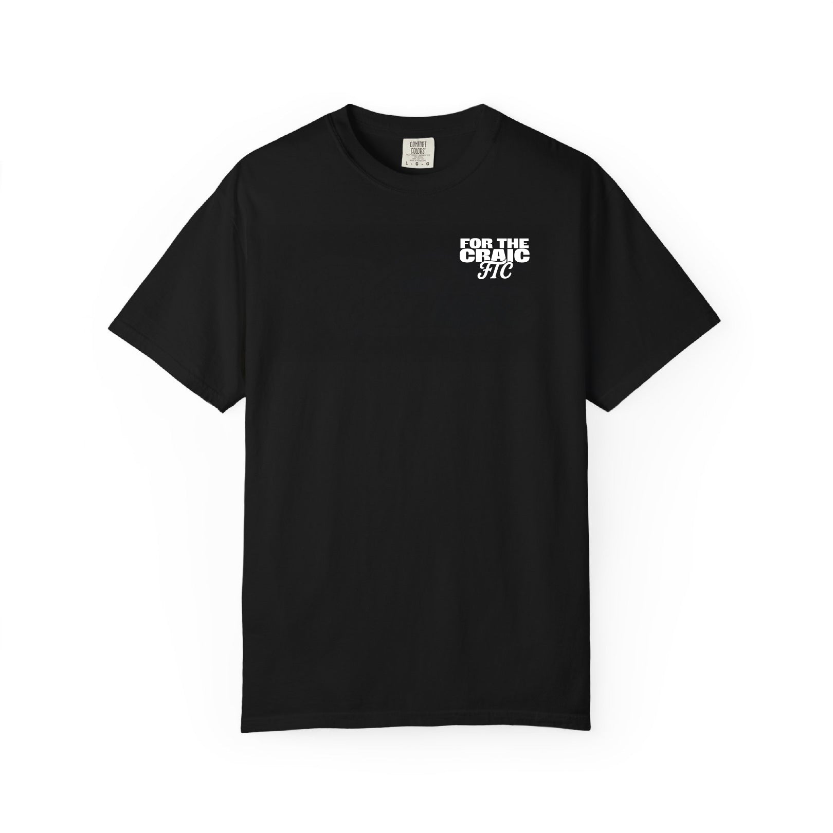 Front view of the For The Craic Built For The Craic Tee - Black