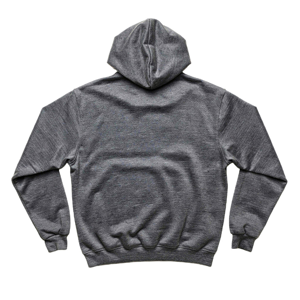 Back view of the For The Craic Shamrock & FTC Hoodie - Grey