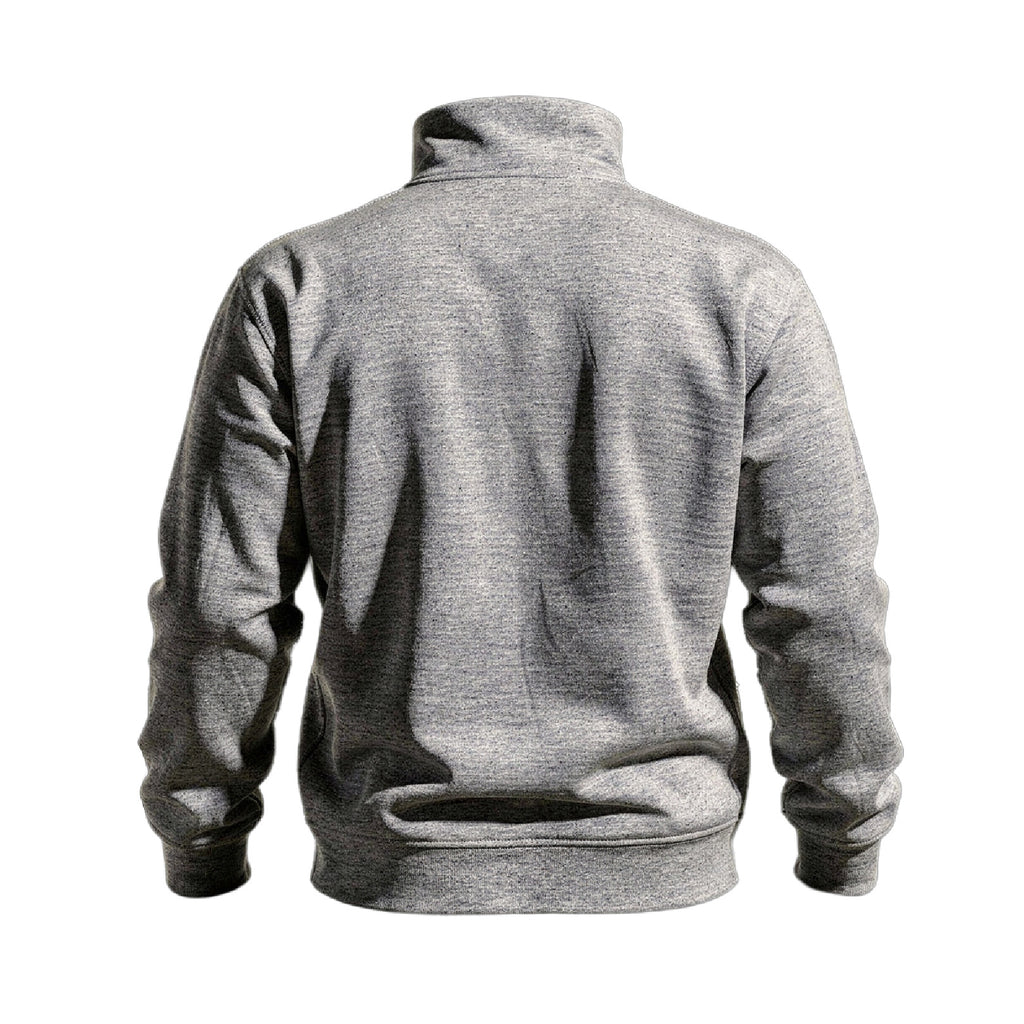 Back view of the For The Craic Shamrock & FTC Quarter-Zip - Grey