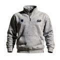 Front view of the For The Craic Shamrock & FTC Quarter-Zip - Grey