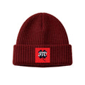 For The Craic — Red Patch Beanie - Burgundy